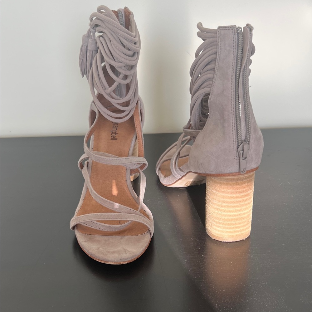 Jeffrey Campbell Gray Lace-Up Heels